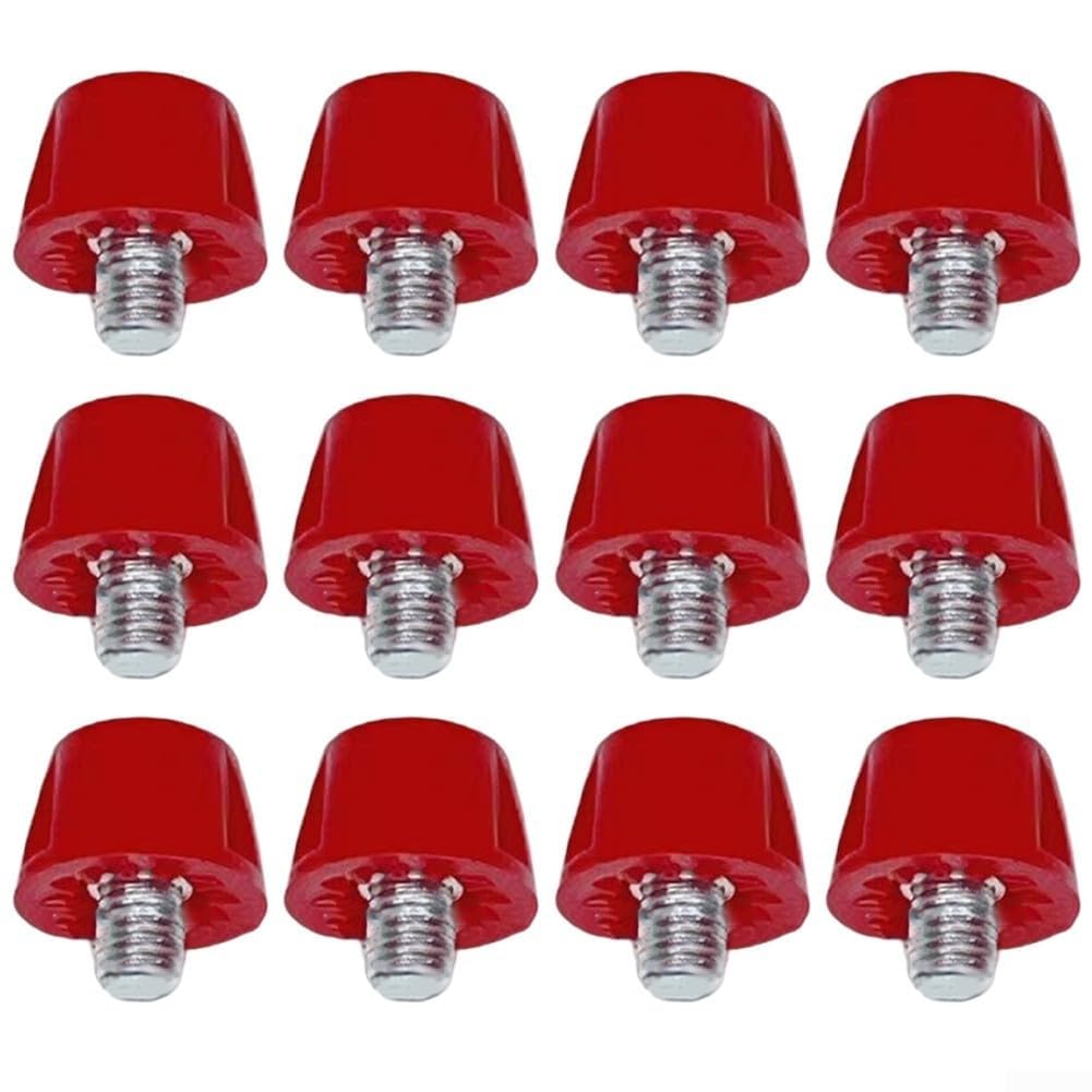 12 Tacchetti di Ricambio per Scarpe da Calcio, 7 mm, 10 mm, Tacchetti in plastica con Chiave per Scarpe Sportive, Kit Antiscivolo per Migliorare la Presa (Verde, 7 mm + 10 mm)