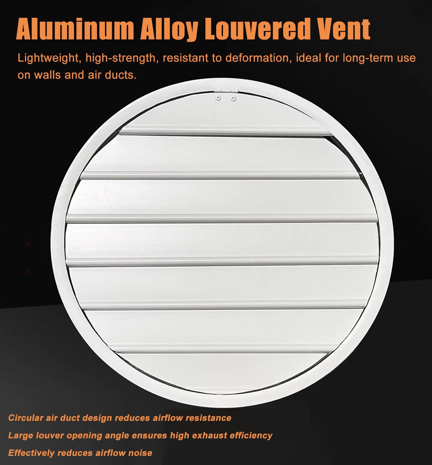 Rejilla de Ventilación de Aluminio con Cierre Automático por Gravedad | Rejilla de Extracción para Interior y Exterior, Compuerta Antirretorno Automática con Rejilla(20in(51cm))