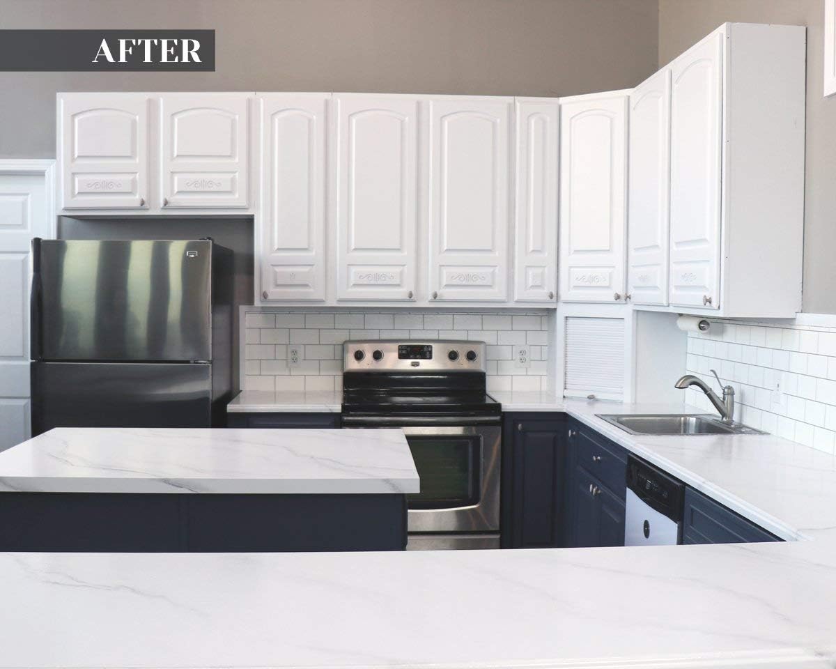 Giani Marble Countertop Paint Kit, Carrara White