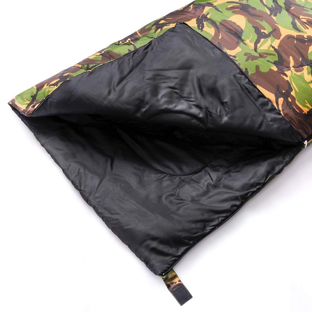meteor Sac de Couchage Grand Espace Portable pour Les Voyages Le Camping et la Randonne pour Adultes Léger Momie - Sac de Compression Inclus en extrieur Professionnel Dreamer (Gauche, Camo)