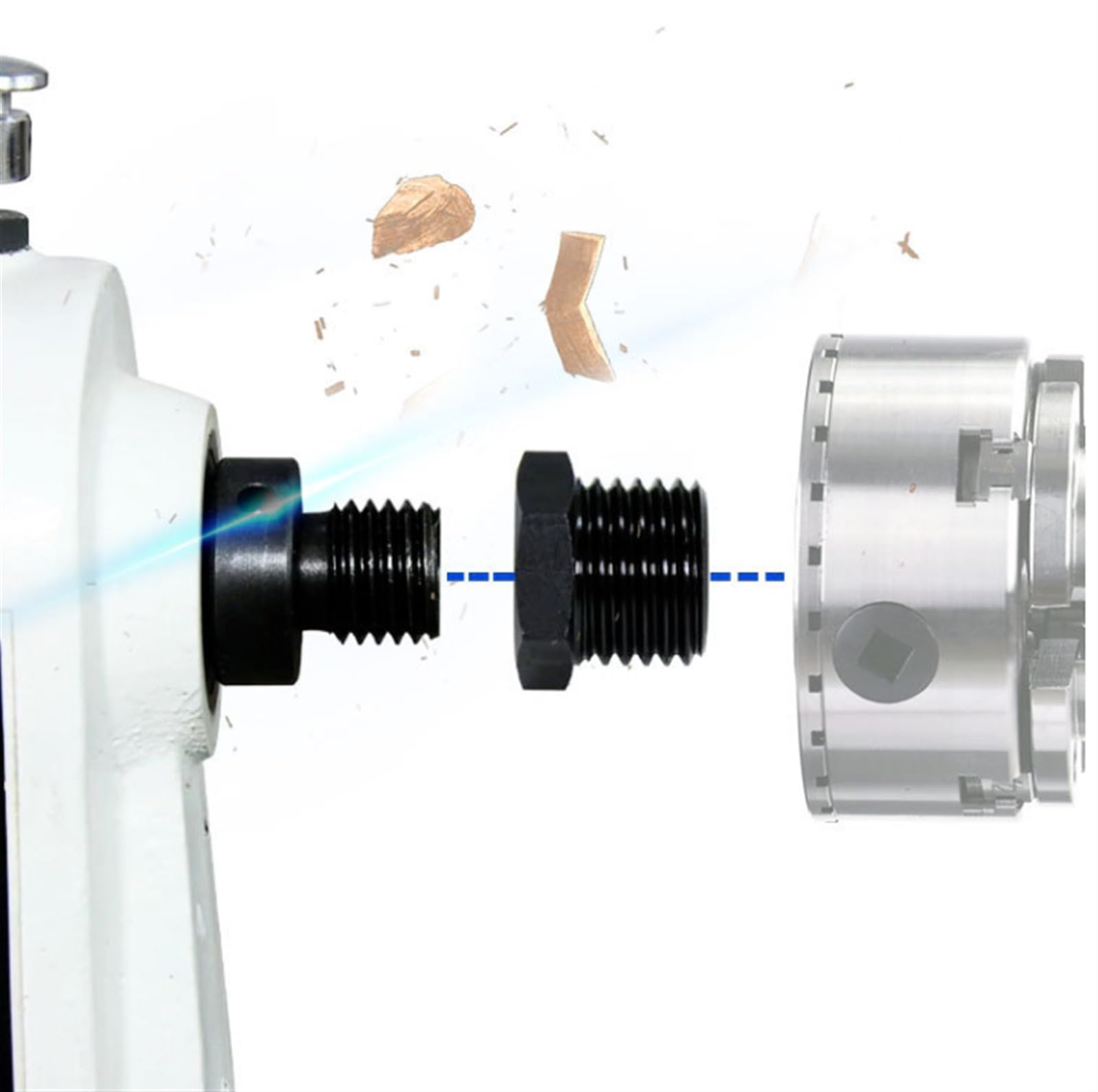 Amazon | 旋盤主軸台スピンドルアダプター、木工旋盤チャックねじ