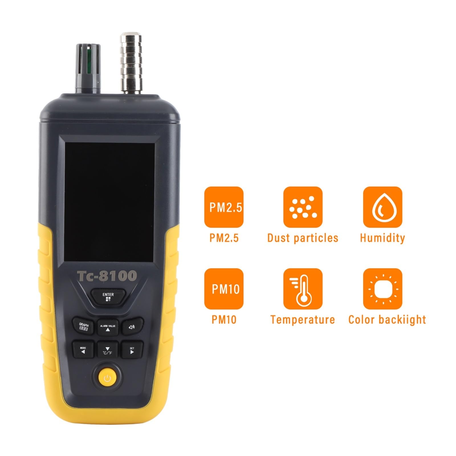Medidores de calidad del aire, Probador de calidad del aire, contador de partículas, pantalla de 3,2 pulgadas, monitor de partículas PM2.5, probador de PM10