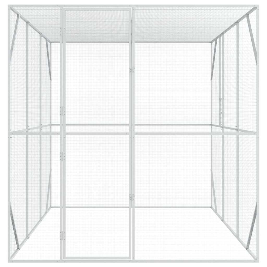 Vogelkäfig Anthrazit 210 x 304 x 213 cm Verzinkter Stahl,Tier- & Haustierbedarf,Haustierbedarf,Vogelbedarf,Vogelkäfige & -ständer,Anthrazit,53.7 kg-3325161