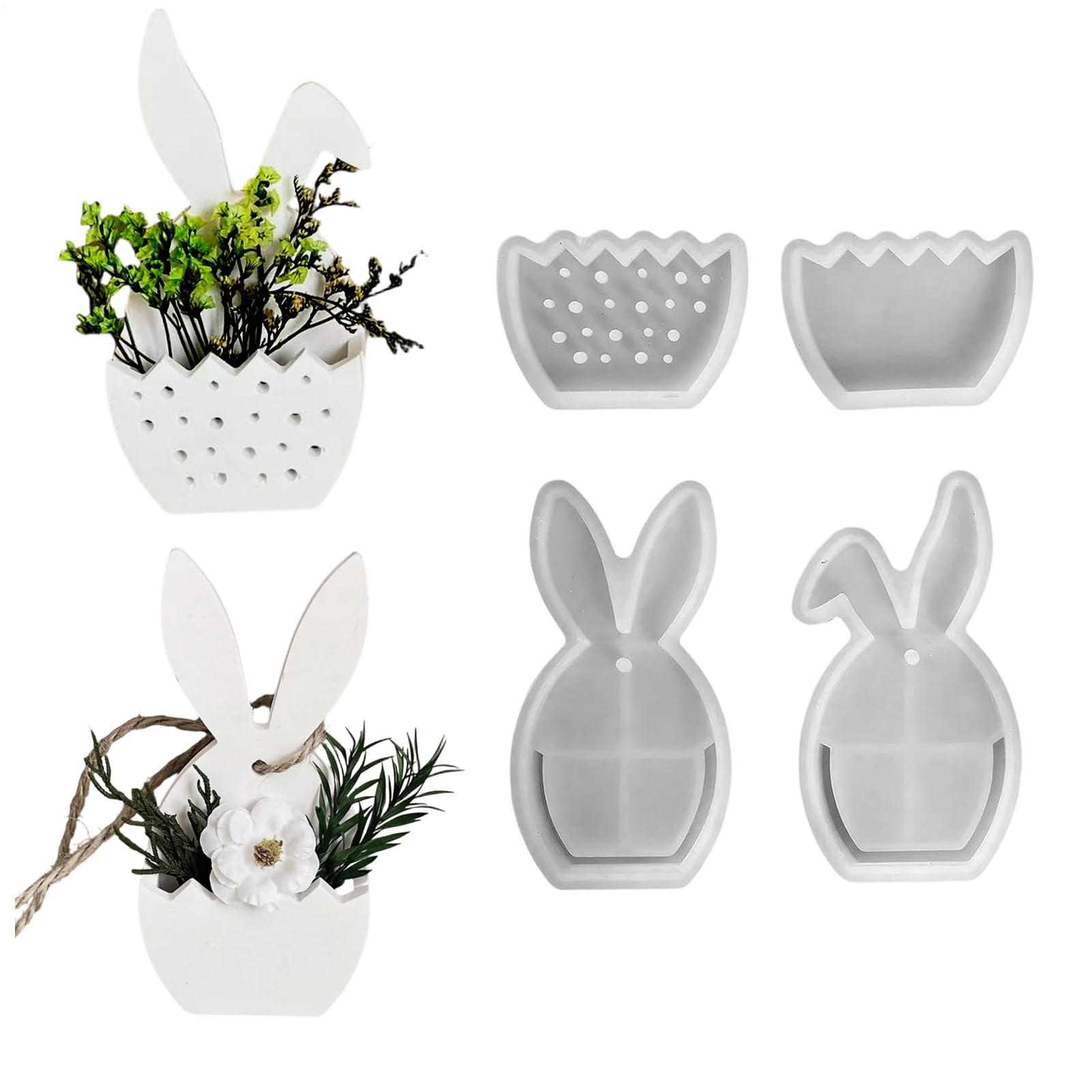 Moule lapin 3D en silicone semi-transparent, idée cadeau originale pour amis et famille