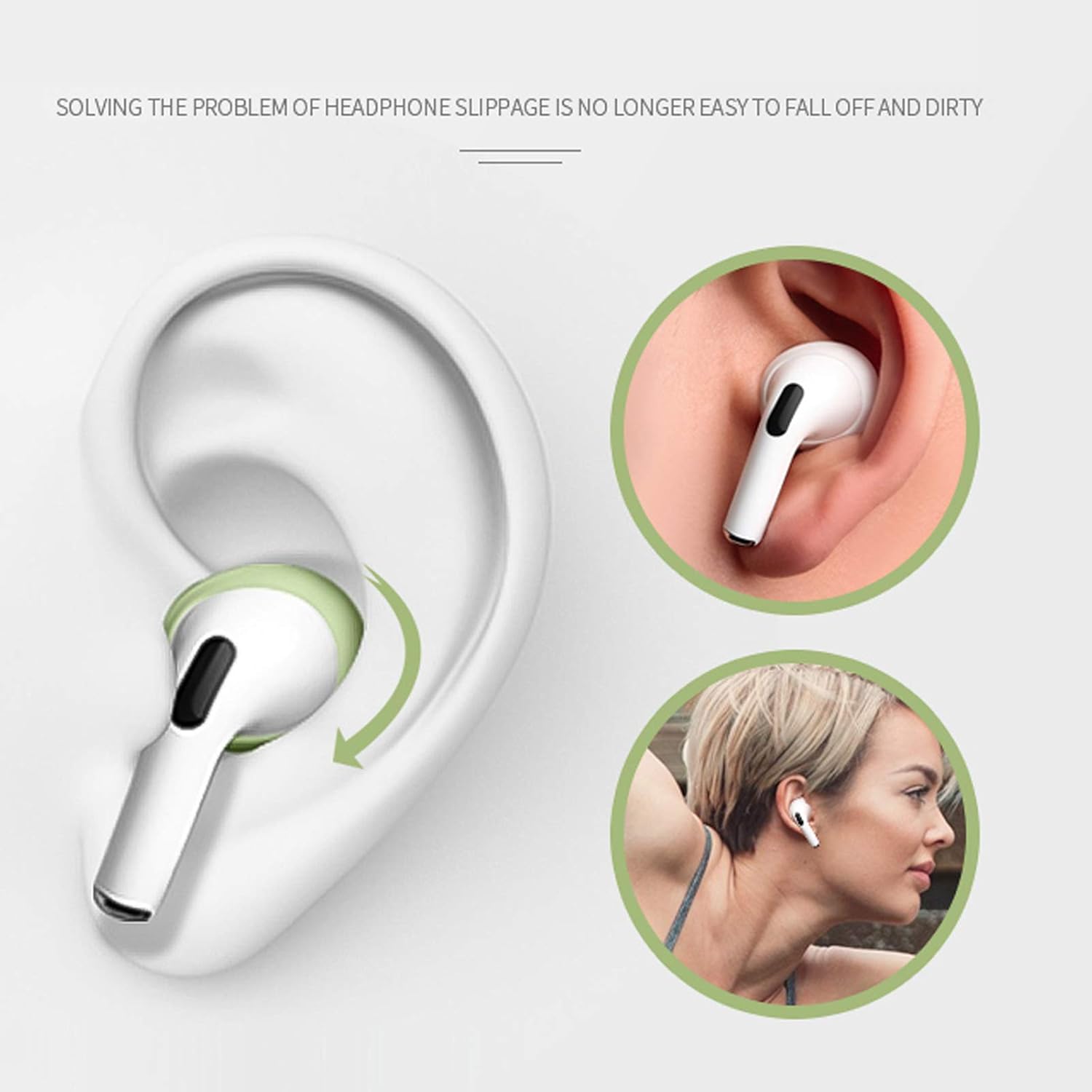 Discount 6 Pieces Airpods Pro Ear Tips,【 Fit in The Case】 Anti-Slip Replacement Protective Silicone Ear Buds Tips Covers Accessories Compatible with Apple AirPods Pro (Black/Purple/Green/Pink/White/Clear)