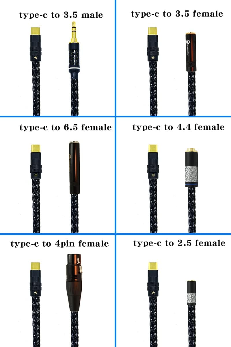 USB c Type-c to 3.5 Female 3mm 3.5mm TRS AUX Mini Jack Stereo Adapter Audio Sound Cable for Android xiaomi Samsung ipad mac (1.5ft)