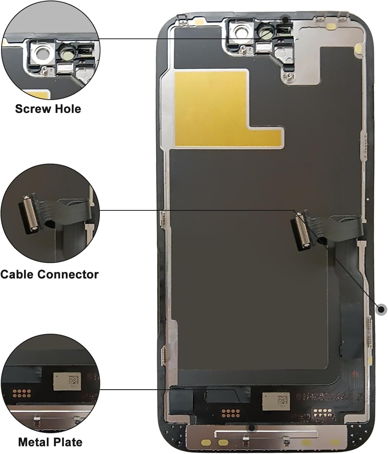 Replacement Screen for iPhone 14 Pro LCD Retina Fully HD Display Digitizer with Fully Repair Tool Kits, Screen Protector, Waterproof Tape