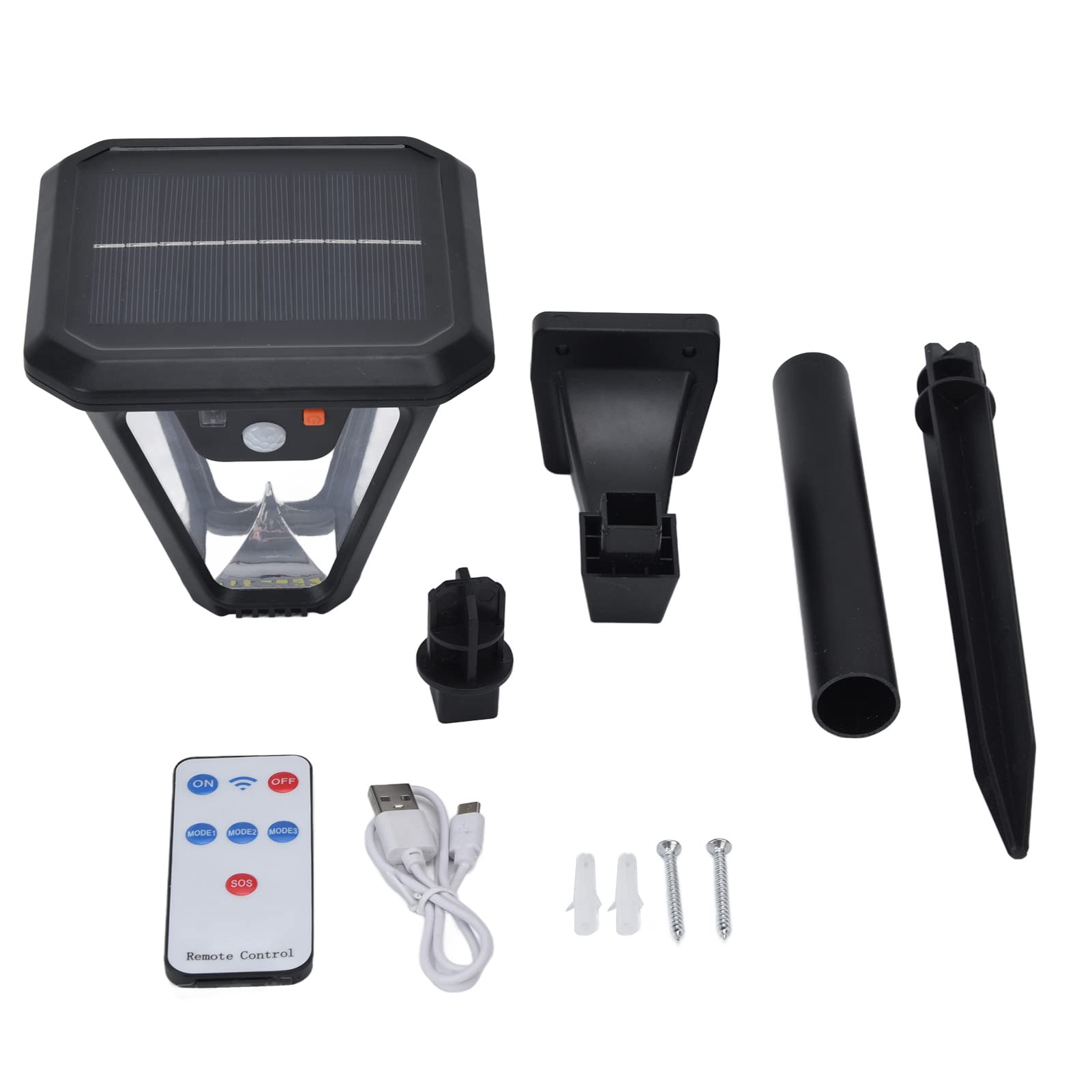 LED Wall Lamp, LED Outdoor Solar Light, LED Sensor Wall Light, Solar Garden Light 100 LED 5 Modes Remote Control Outdoor Waterproof Landscape Lights 2000LM