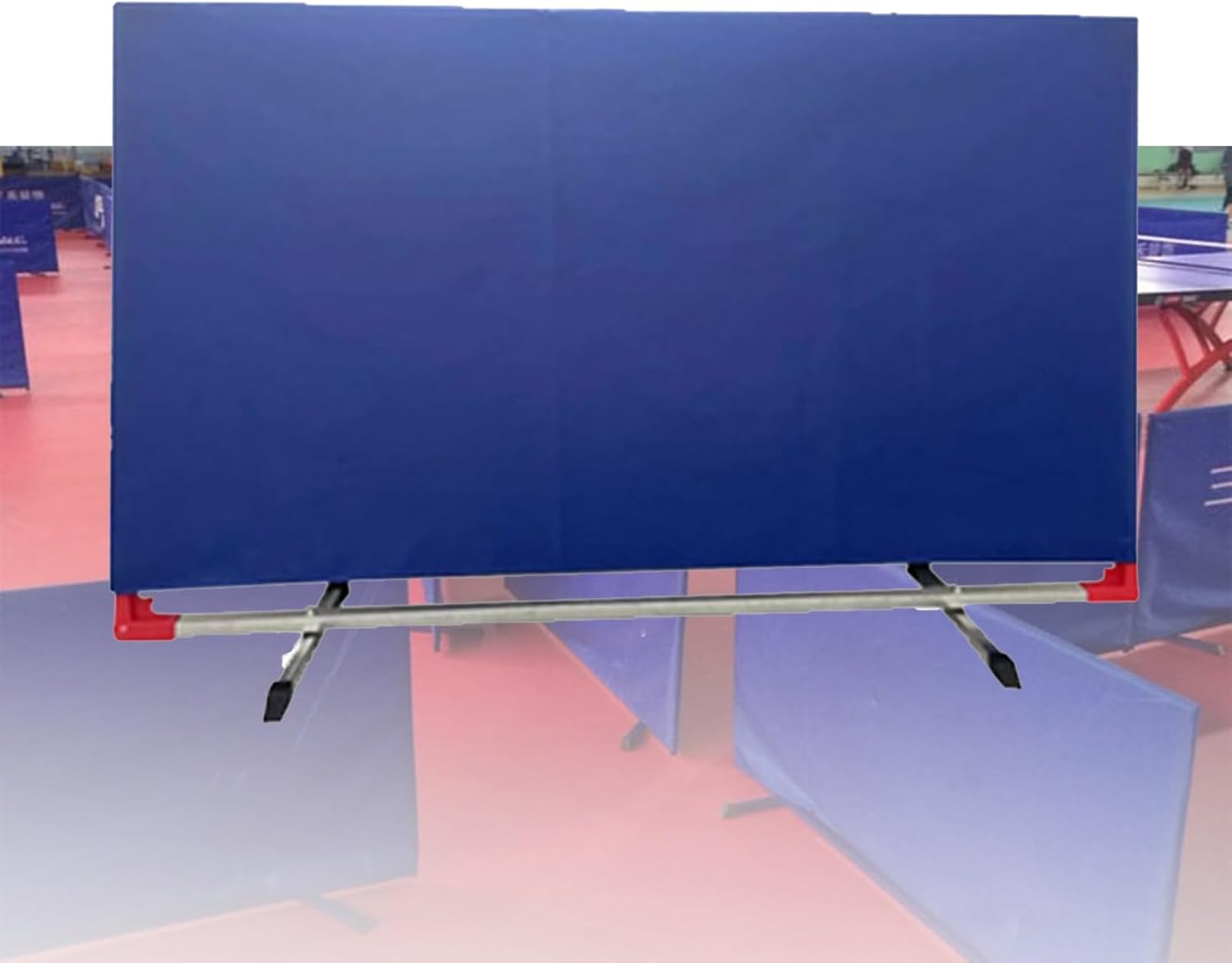 Table Tennis Baffles, Removable Club Competition Surround Barrier Blocks, Oxford Cloth Removable Guardrail Wall for Schools, Stadiums(Blue,140x75CM-2PCS)