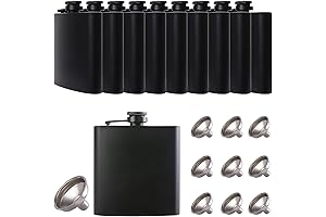 Leakproof Hip Flask Set (10 pcs) for Smooth Sipping