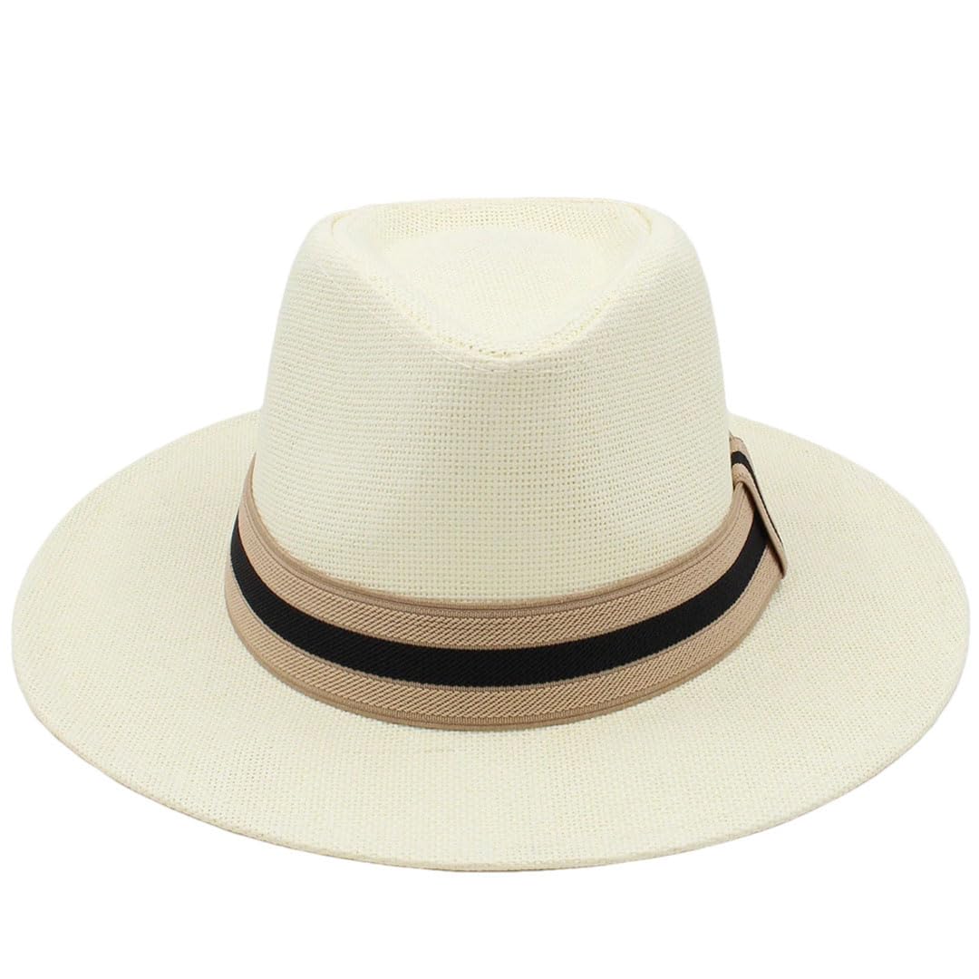 Cappello Panama in paglia da uomo e donna, classico, ampio, Sombrero, spiaggia, viaggi all'aperto