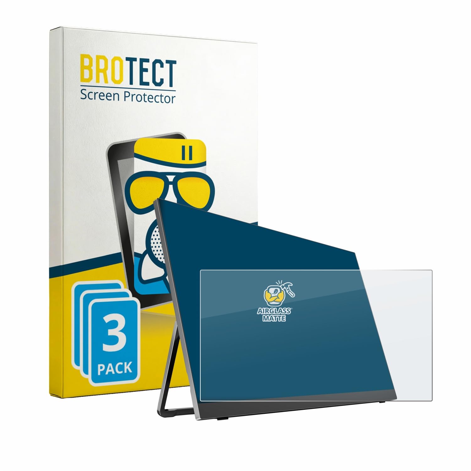 brotect Pellicola Vetro Opaca per Yodoit PTM18 18.5" (3 Pezzi) Protezione Schermo [Anti-Riflesso, Durezza 9H]