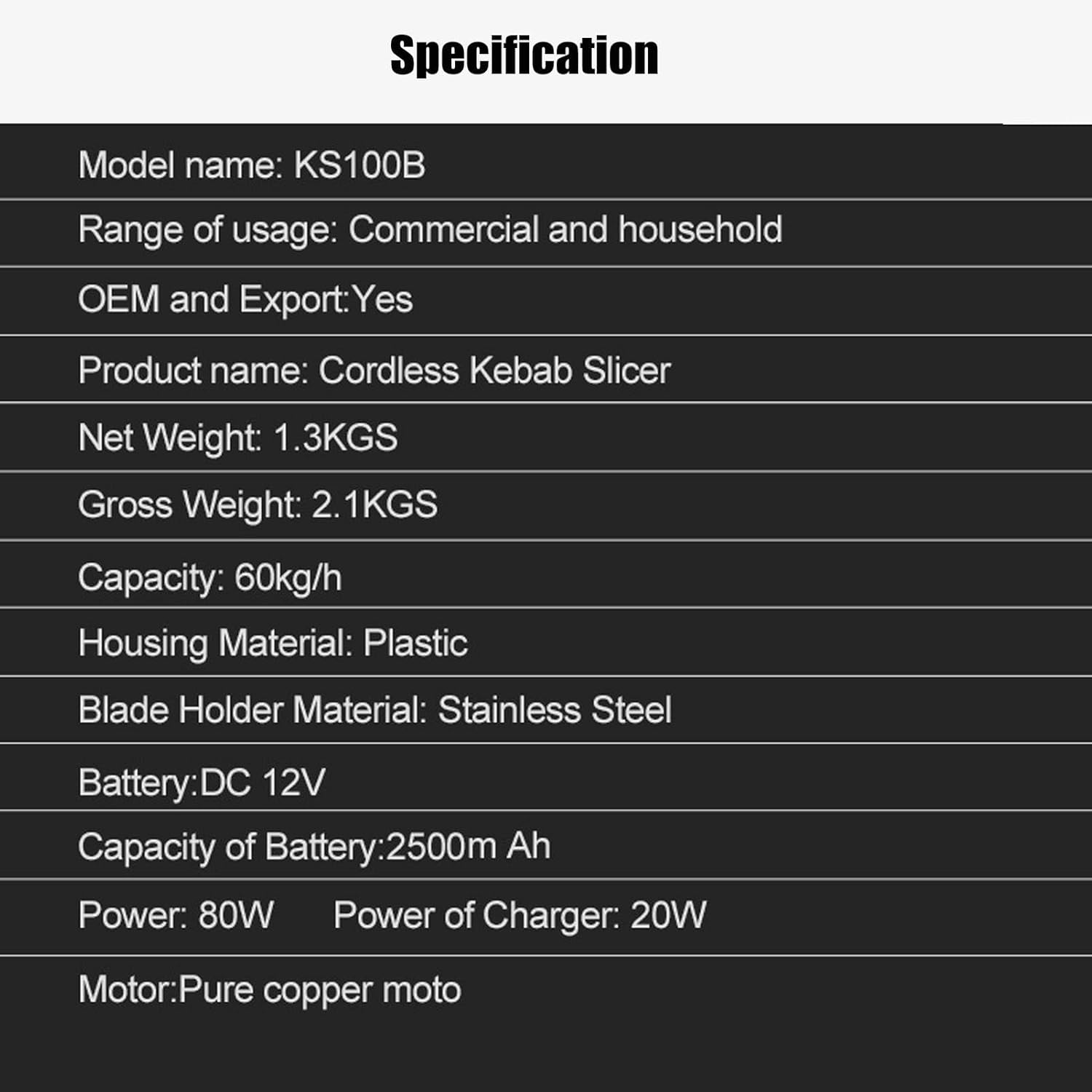Handheld Turkish Kebab Knife Electric Kebab Slicer, Professional Shawarma Doner Kebab Knife, Stainless Steel Commercial Sliced Meat Cutter Machine