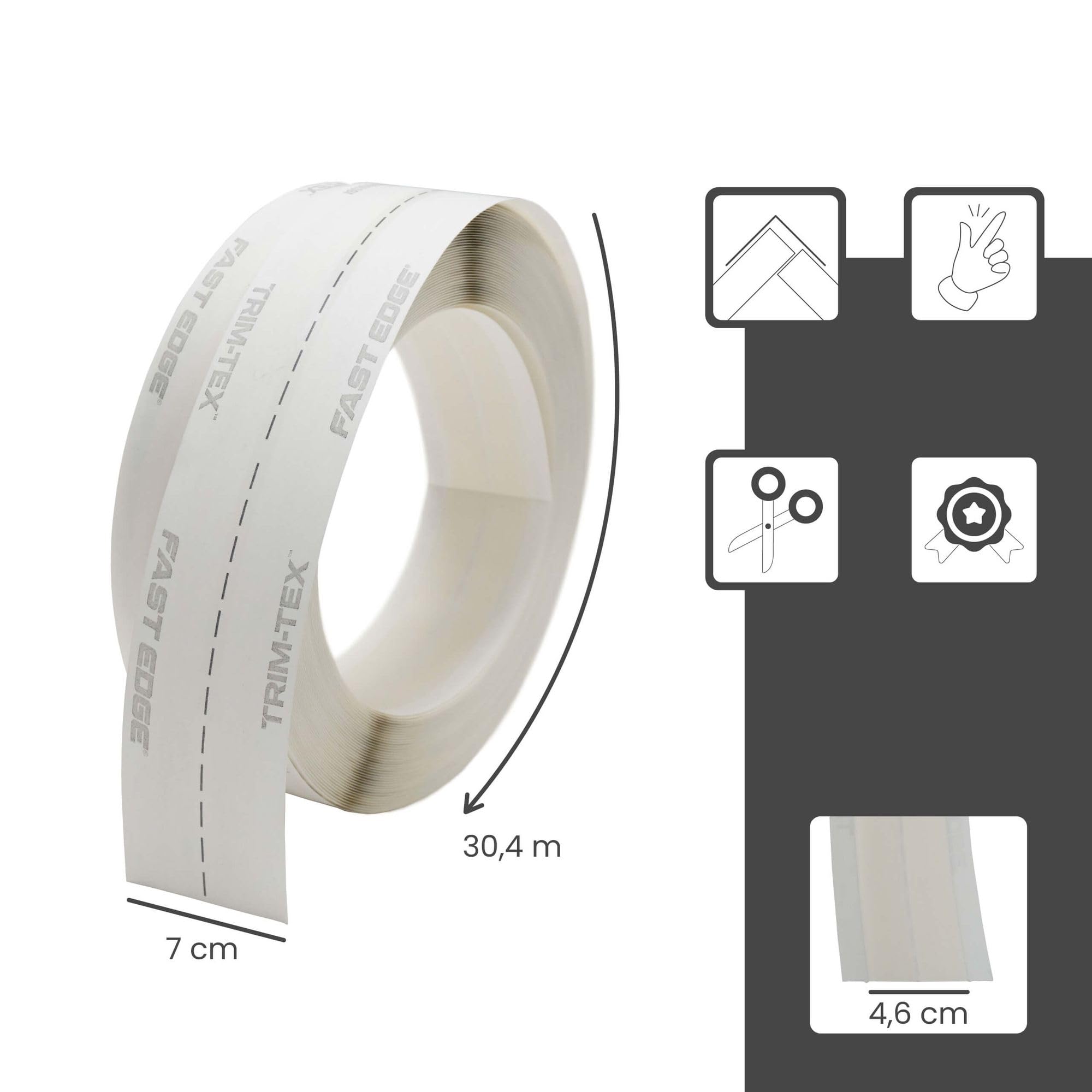 Trim-Tex PROTEKTOR Kantenprofil im Trockenbau 30,4m Weiß Papier | Kantenschutz Wand, Eckschutzprofil, Eckleiste, Eckschutzschiene, Fugenband