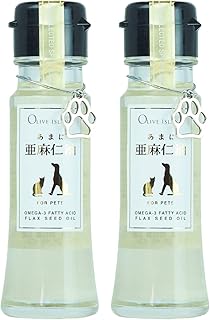 ペット用 あまに油 50ml×2本 オメガ3 αリノレン酸 亜麻仁油 アマニ油 アマニオイル OLIVE ISLAND