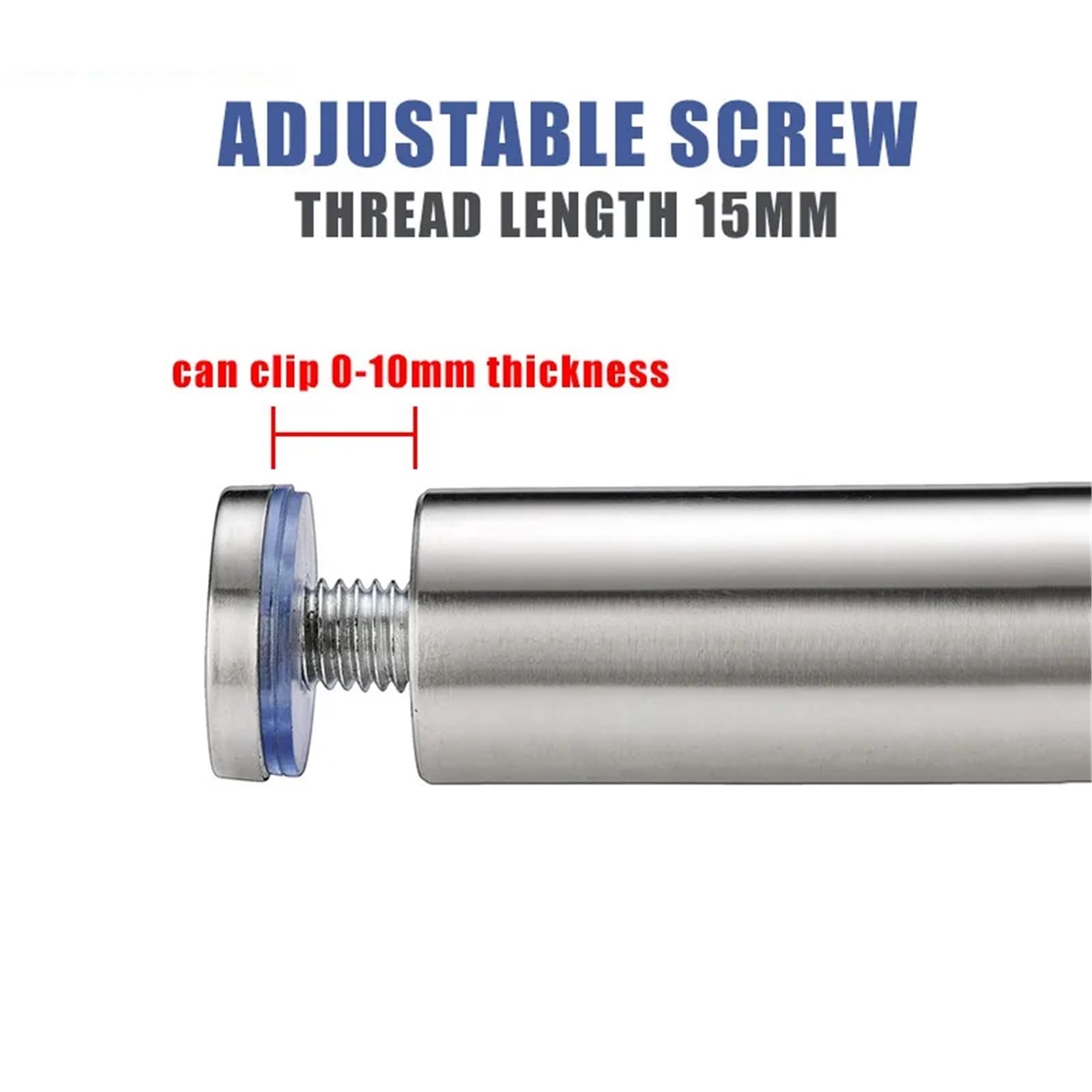Mocowania dystansowe, śruby dystansowe 12 mm Uchwyty ścienne ze stali nierdzewnej Łączniki do szkła akrylowego 20-80 mm 50 szt.(12x80mm,12x80mm)