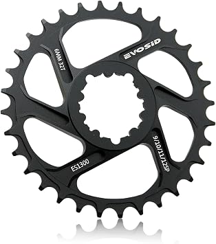 Mountain Bike Chainring 32T 34T 36T 38T Chainwheel Offset 6mm Narrow Wide Chainring CNC 7075 Aluminum Alloy, Direct Mount Chainring 8-12 Speed for SRAM GXP Crankset