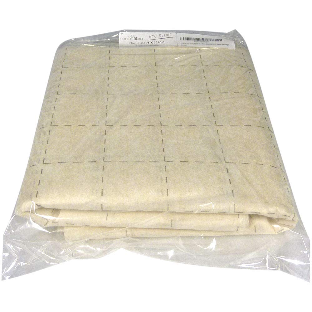 Superpunch Quilt-Fuse HTC3240-1 Interfacing/Interlining, White Fusible Interfacing Lightweight– 48” Wide Nonwoven 2” Layout Grid, Iron On Polyester/Rayon Interfacing for DIY Crafts Supplies- USA Made