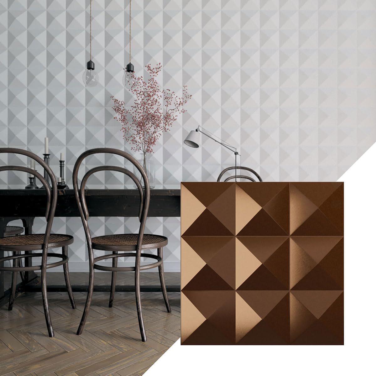 19 5/8"W x 19 5/8"H Benson EnduraWall Decorative 3D Wall Panel (Covers 2.67 Sq. Ft.)