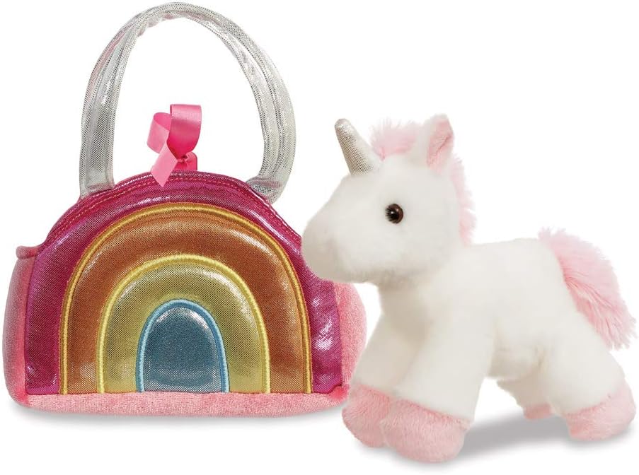 AURORA, 61171, Fancy Pal, Colourful Rainbow Unicorn, 8In, Soft Toy, Multi-Coloured