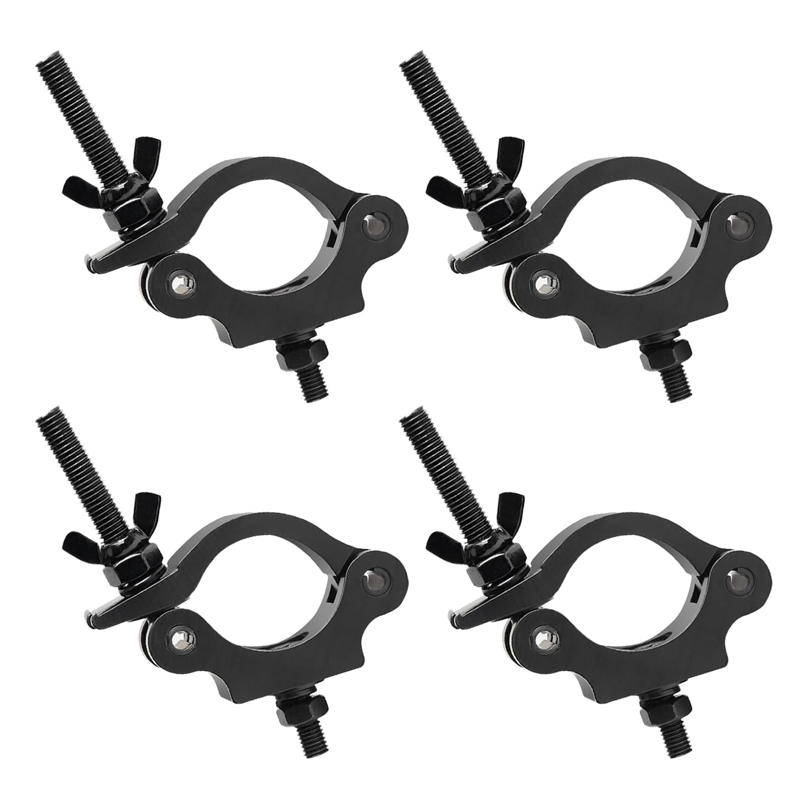 4Pack Stage Lighting Clamps for Truss Clamp for Lights 40-52mm Dj Light Clamps for Lighting Truss Load 100kg Half Coupler g Hook for Disco Lights Brackets