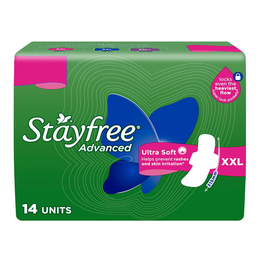 Stayfree Advanced Ultra-Comfort Napkins with Wings - 14 Pads (Extra Large)