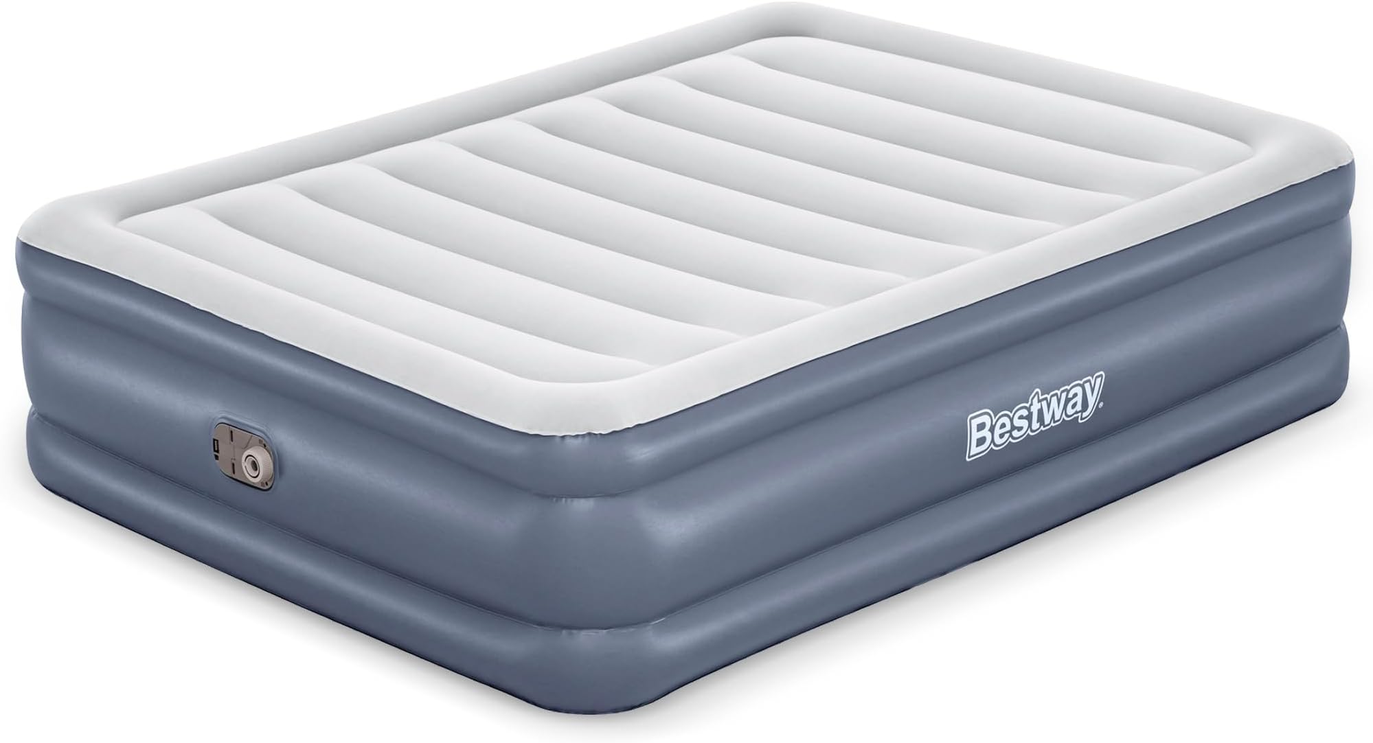 Tritech, Sized 20" Thick Durable Comfortable Air Mattress Pad for Portable Relaxation with Built-in AC Pump and Storage Bag, Queen