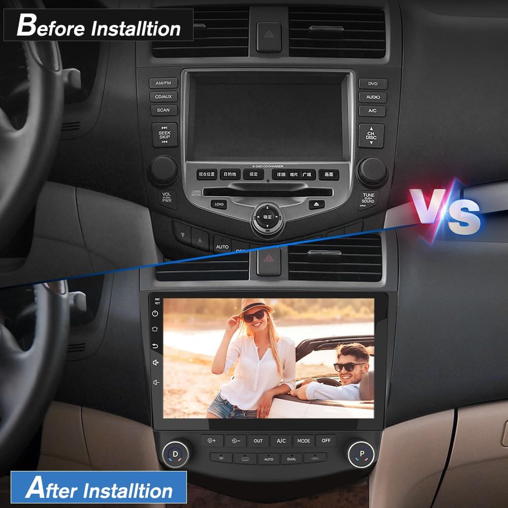 AWESAFE Android 13 Car Radio Stereo 10 inch Touch Screen with CarPlay Android Auto for Honda Accord 7th 2003 2004 2005 2006 2007