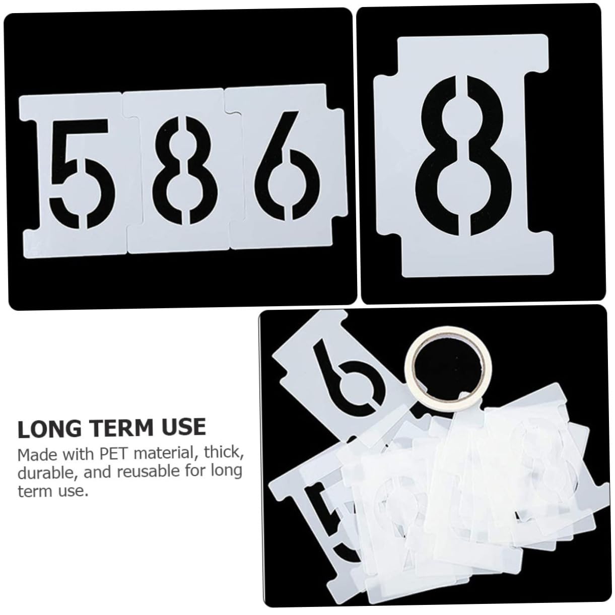 DOITOOL 6 Sets Adresse Malerei Schablonen Wiederverwendbare Bordstein Schablone Kit