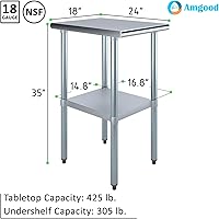 Vista 404 de Mesa de trabajo de acero inoxidable, mesa de metal