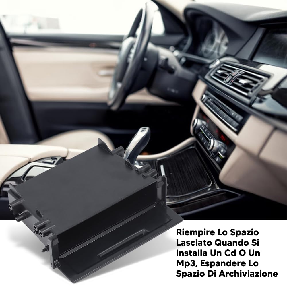 Vano Portaoggetti per Autoradio Vano Cruscotto per Autoradio 1din Accessori per Autoradio Vano Portaoggetti Multiuso per Veicoli in Abs