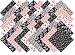 Red Black and White Collection 40 Precut 5-inch Quilting Fabric Charm Squares