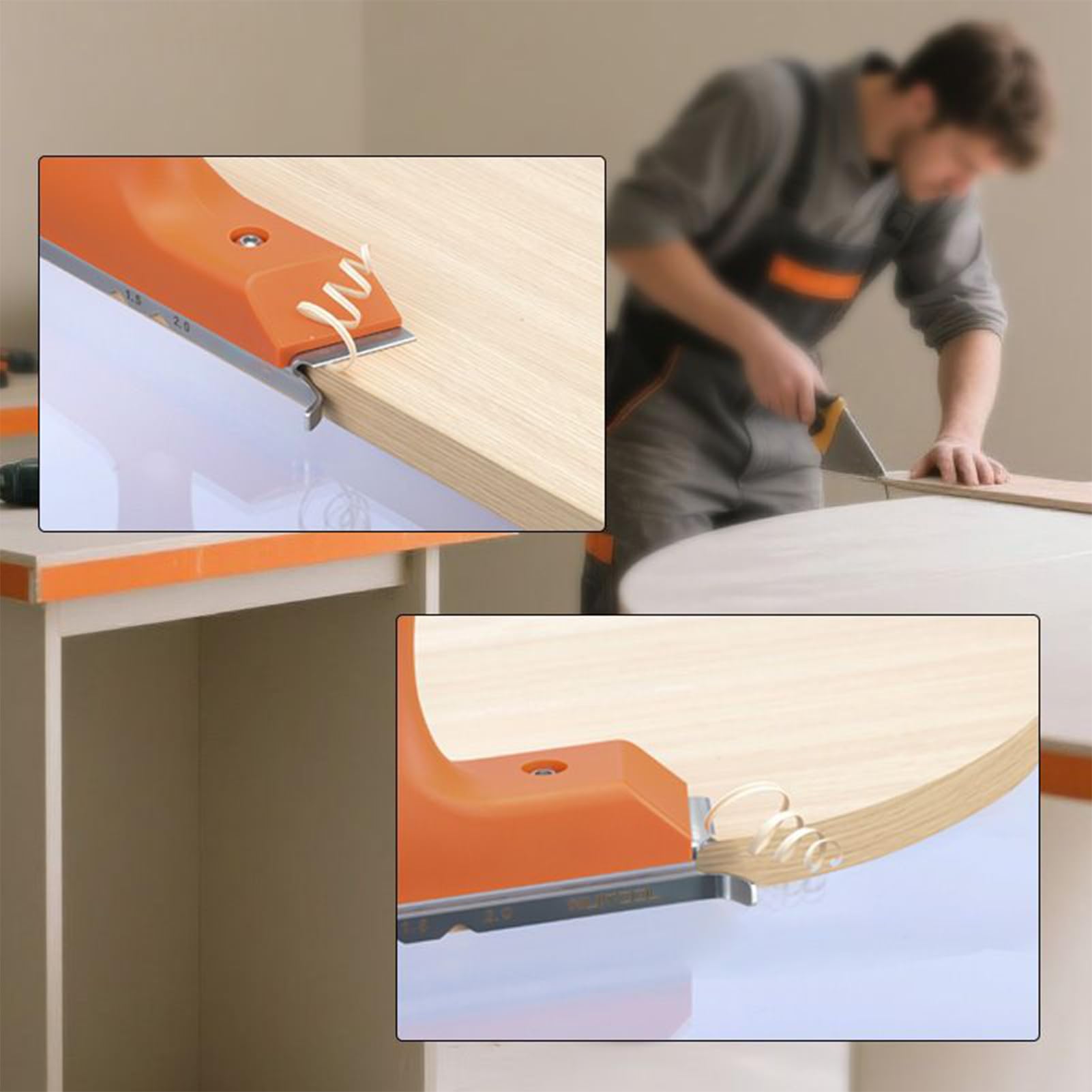 Recortador de Bordes de - Alicate Perfilador De Esquinas | Cepillo Manual de Precisión para Recortar Cantos Rectos Curvos de ABS Madera PVC Biselados
