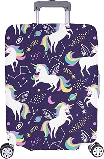 Unicorn Stars Space Travel Luggage Cover Suitcase Protecto Washable Anti-scratch Dust-proof Essential Items for Home and Travelling