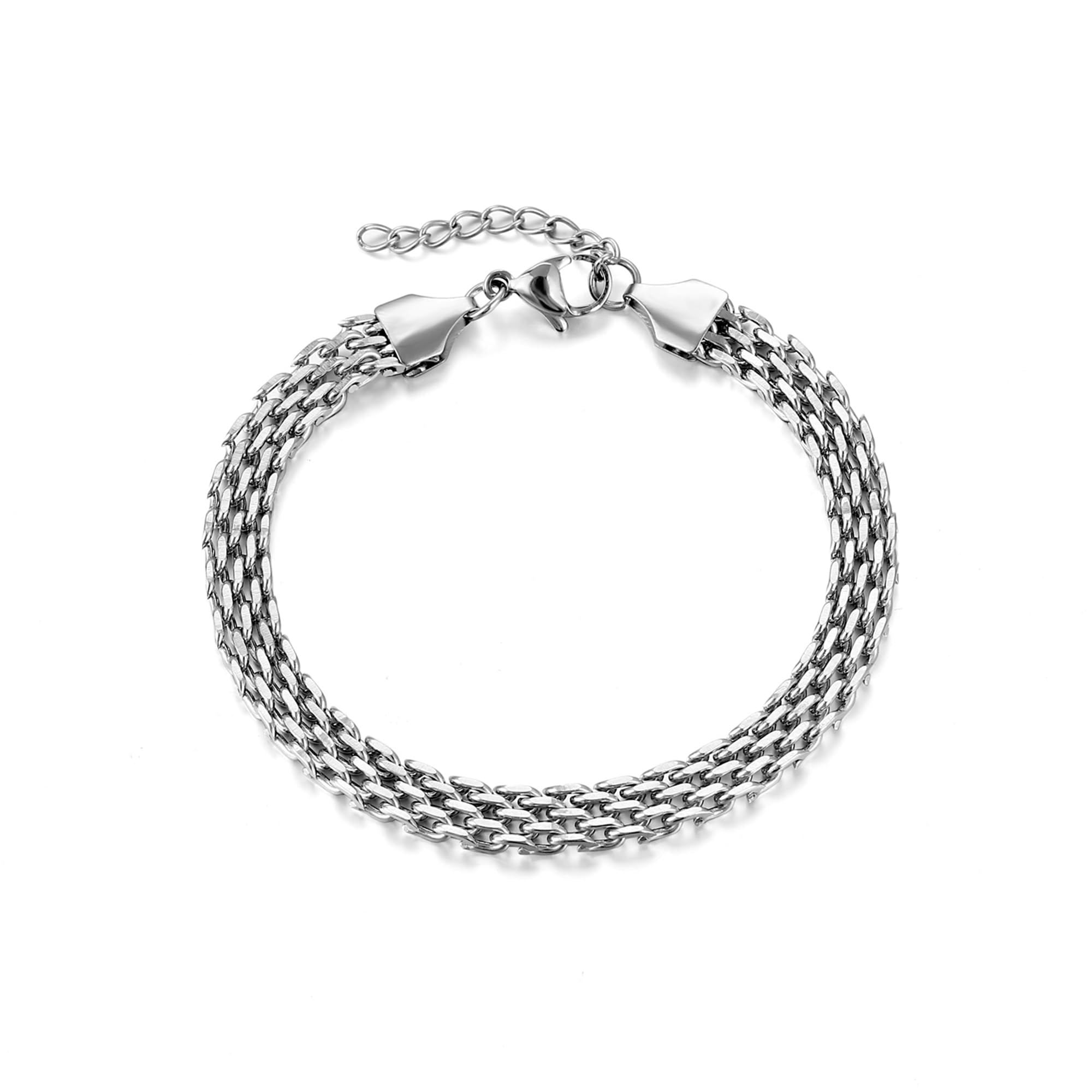 kelistom925 Sterling Silver Bracelets for Women Teens, Love Heart Charm Chain Bracelet Bangle Fashion Jewelry Gifts