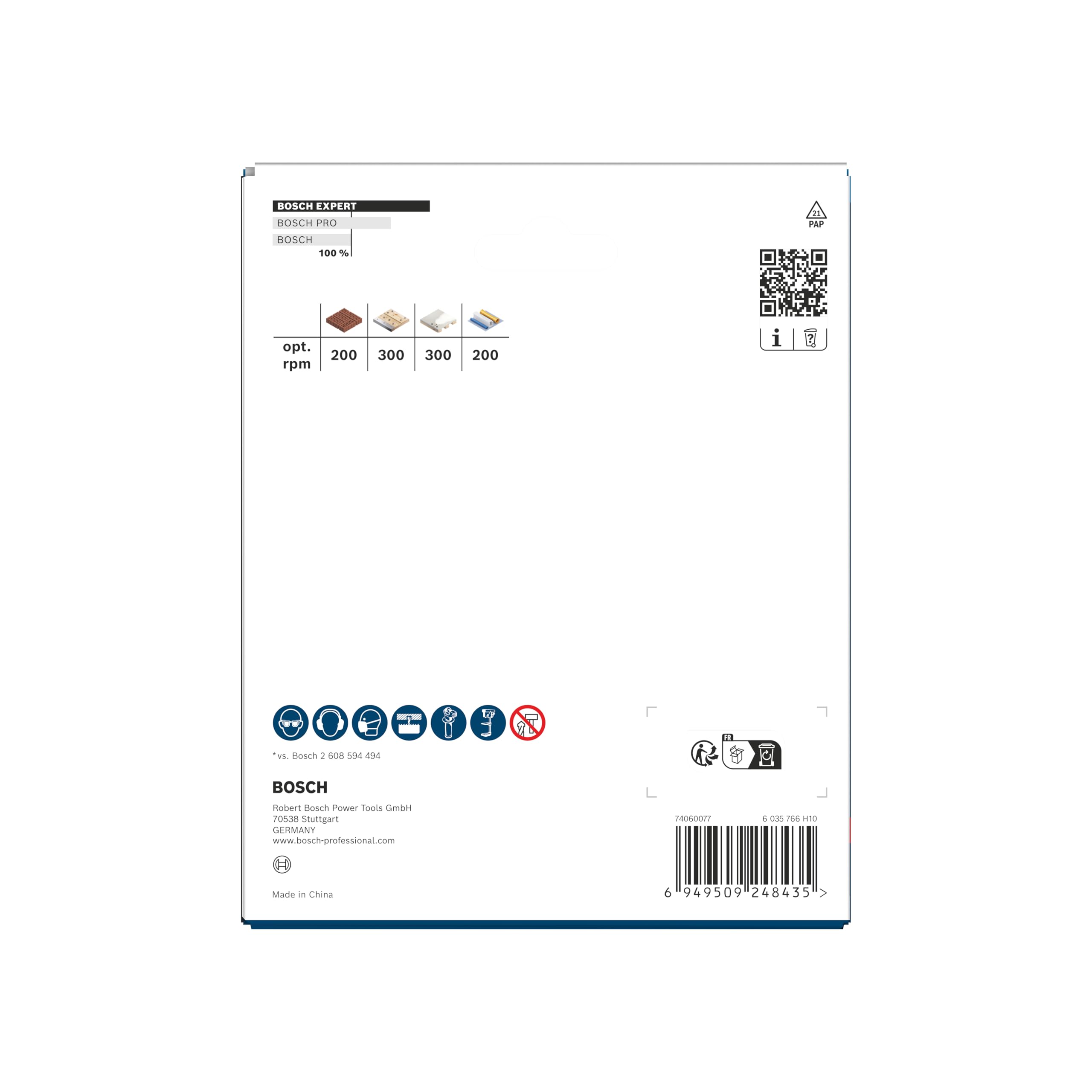Bosch 1x Otwornica EXPERT Construction Material PC Plus (do Miękkie drewno, Płyta wiórowa, Ø 121 mm, Professional Akcesoria Wiertarki)