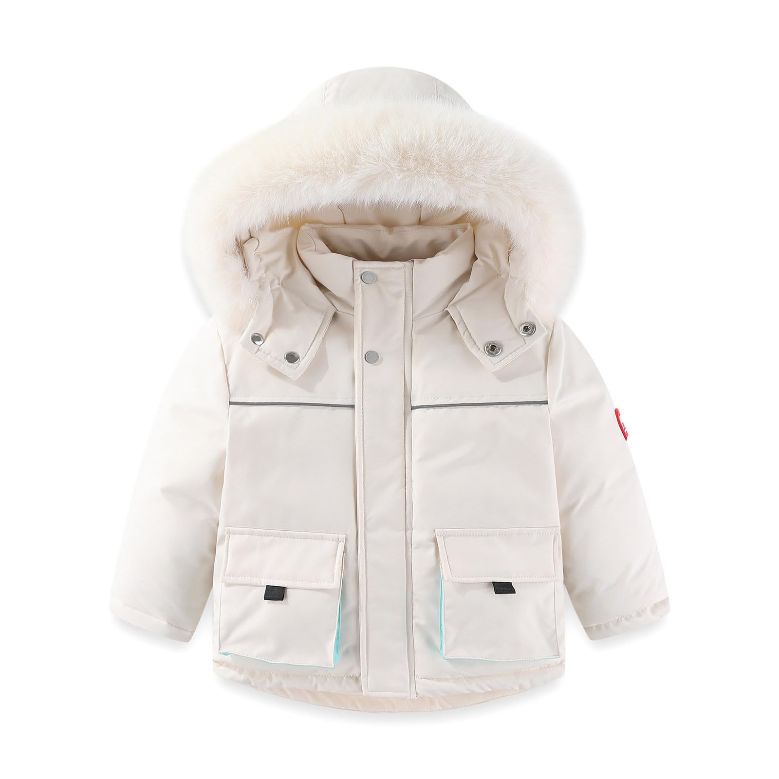 Guantes de esquí niño 6 años bebé niña niño invierno suéter traje grueso cálido con capucha sólido cremallera abajo abrigo paraks traje de nieve conjunto de protección contra la lluvia piernas, Blanco