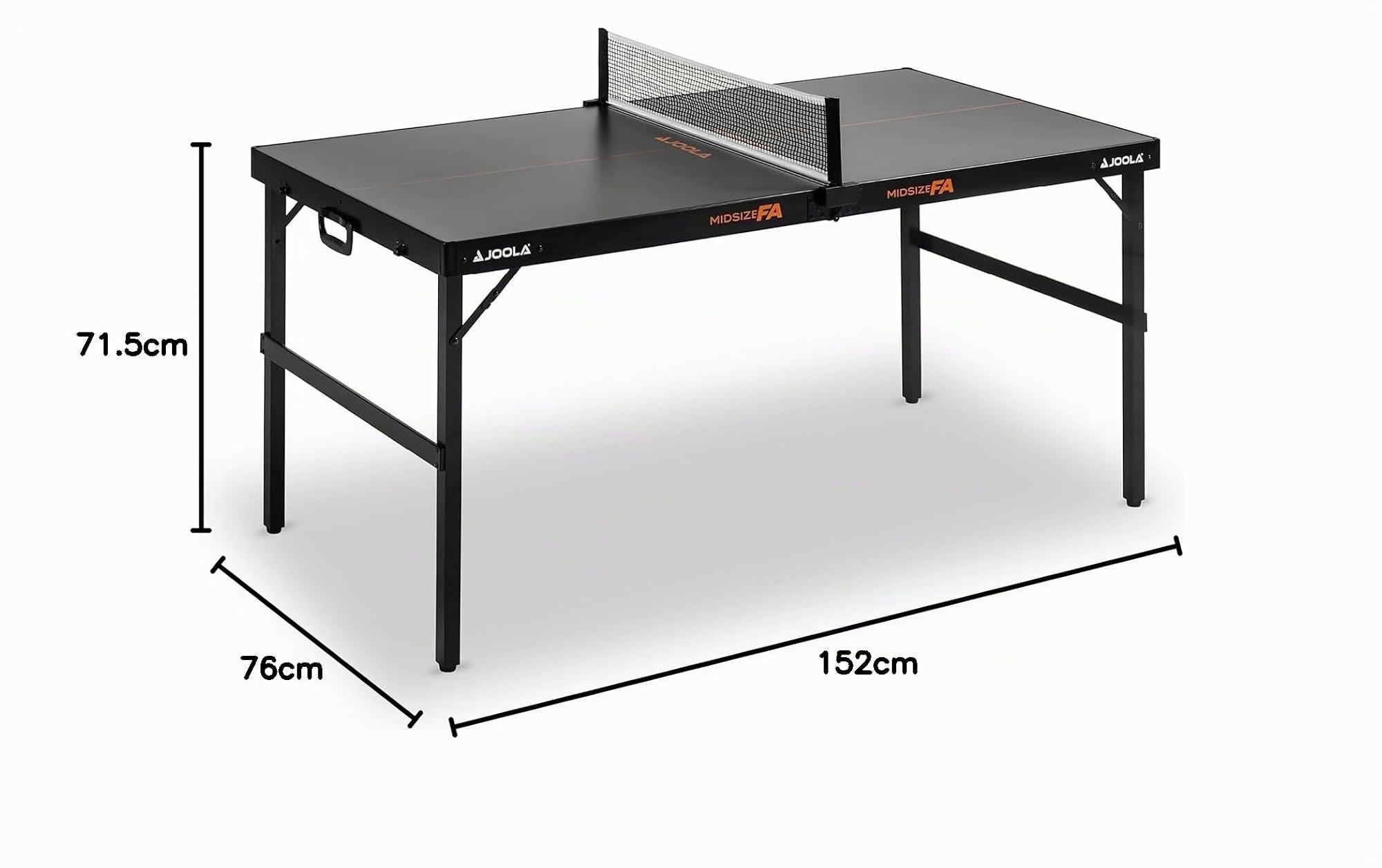 JOOLA Midsize FA - klappbare Tischtennisplatte inkl. Tischtennisnetz im modernen Design & Unisex – Erwachsene Tisch Tennis-Set-54825 Tennis-Set, mehrfarbik, One Size