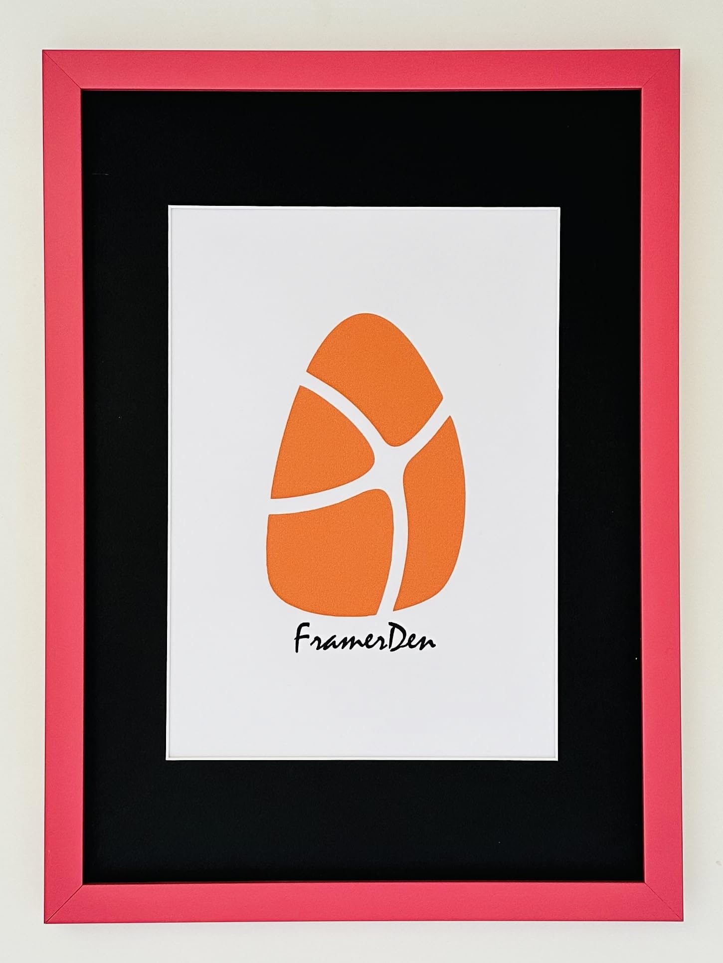 FramerDen® Pink A2 BlackMount for A3 Rainbow Colours Range Poster Picture Frame Fits 42x29.7cm Size Poster Photo Artwork Print, Portrait & Landscape Wall Mountable, Perspex Front & MDF Backing