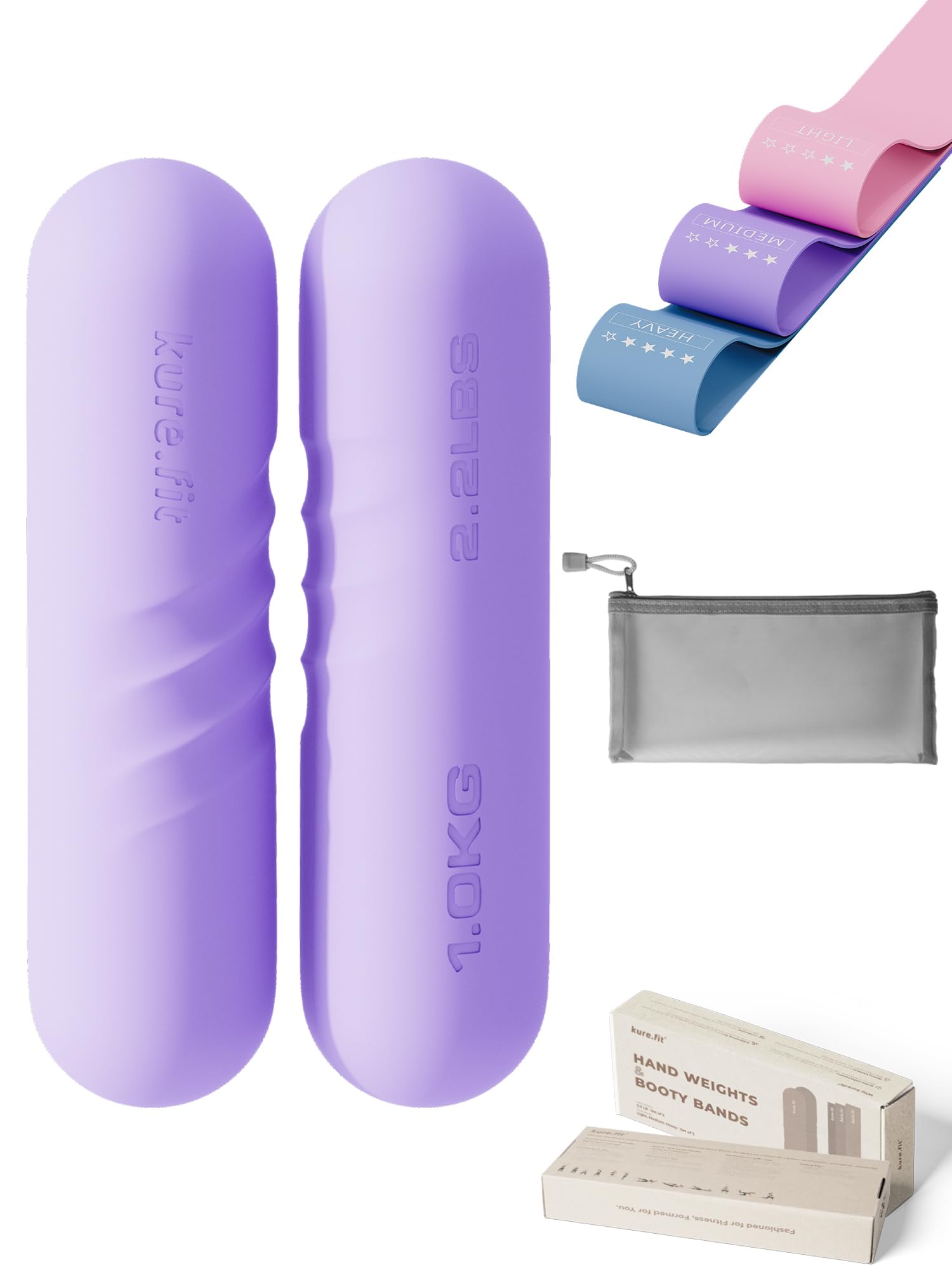 Hand Weight Bars for Women 2 2 LB Resistance Booty Bands Pilates Yoga Dance Aerobics Running Cardio Gym