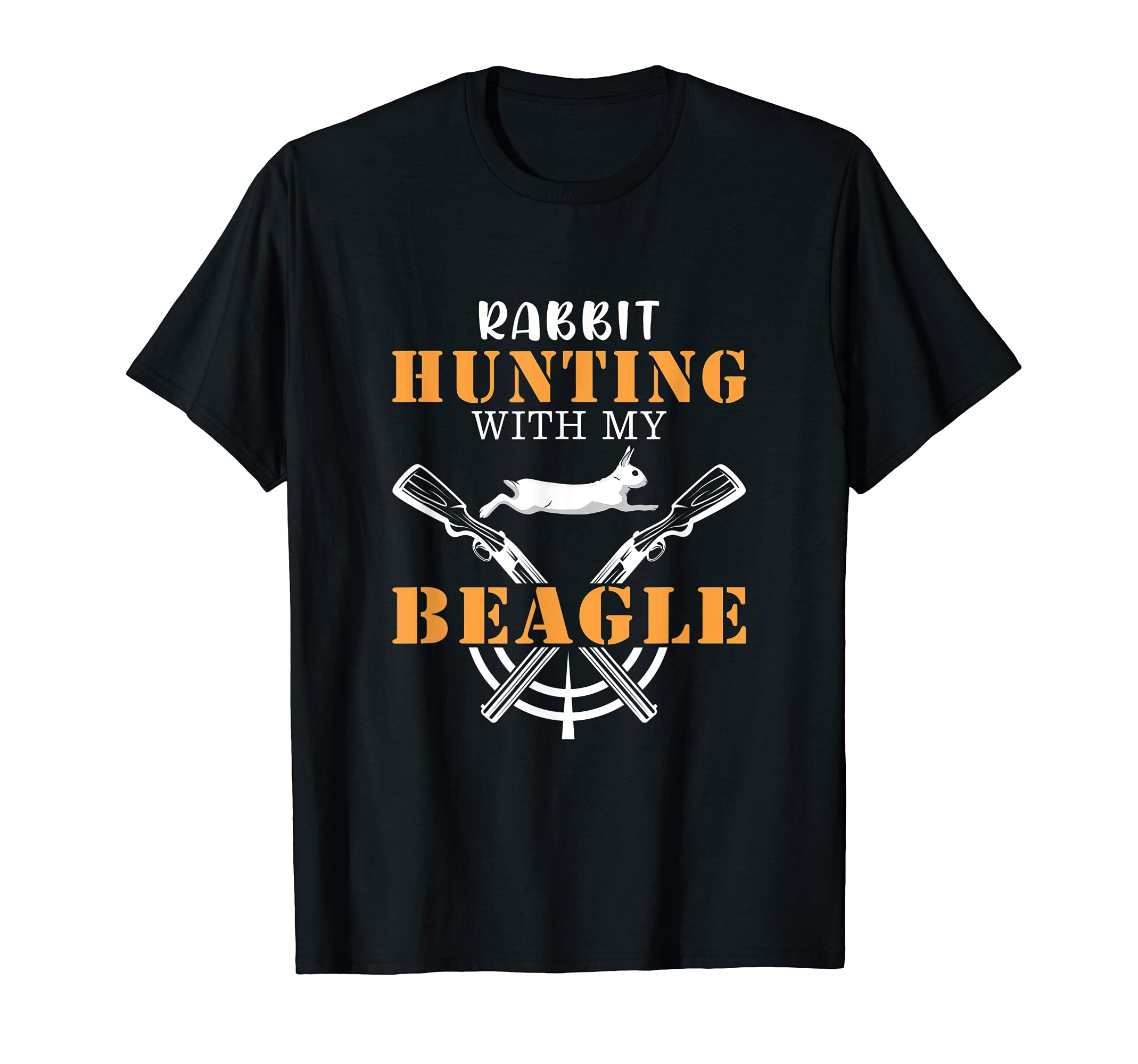 Rabbit Hunting With My Beagle - Cute Proud Hunter outfit T-Shirt, Black