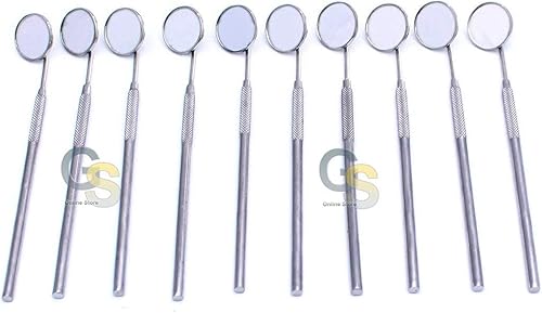 G.S 10 PIEZAS ESPEJO DE BOCA DENTAL #5 WMANGO INSTRUMENTO DENTAL