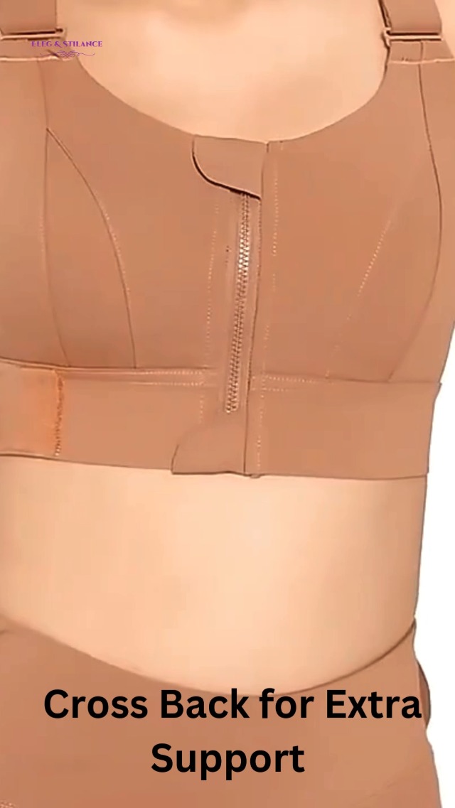 Buy ELEG & STILANCE Women's Cotton Cross Back Sports Bra Lightly