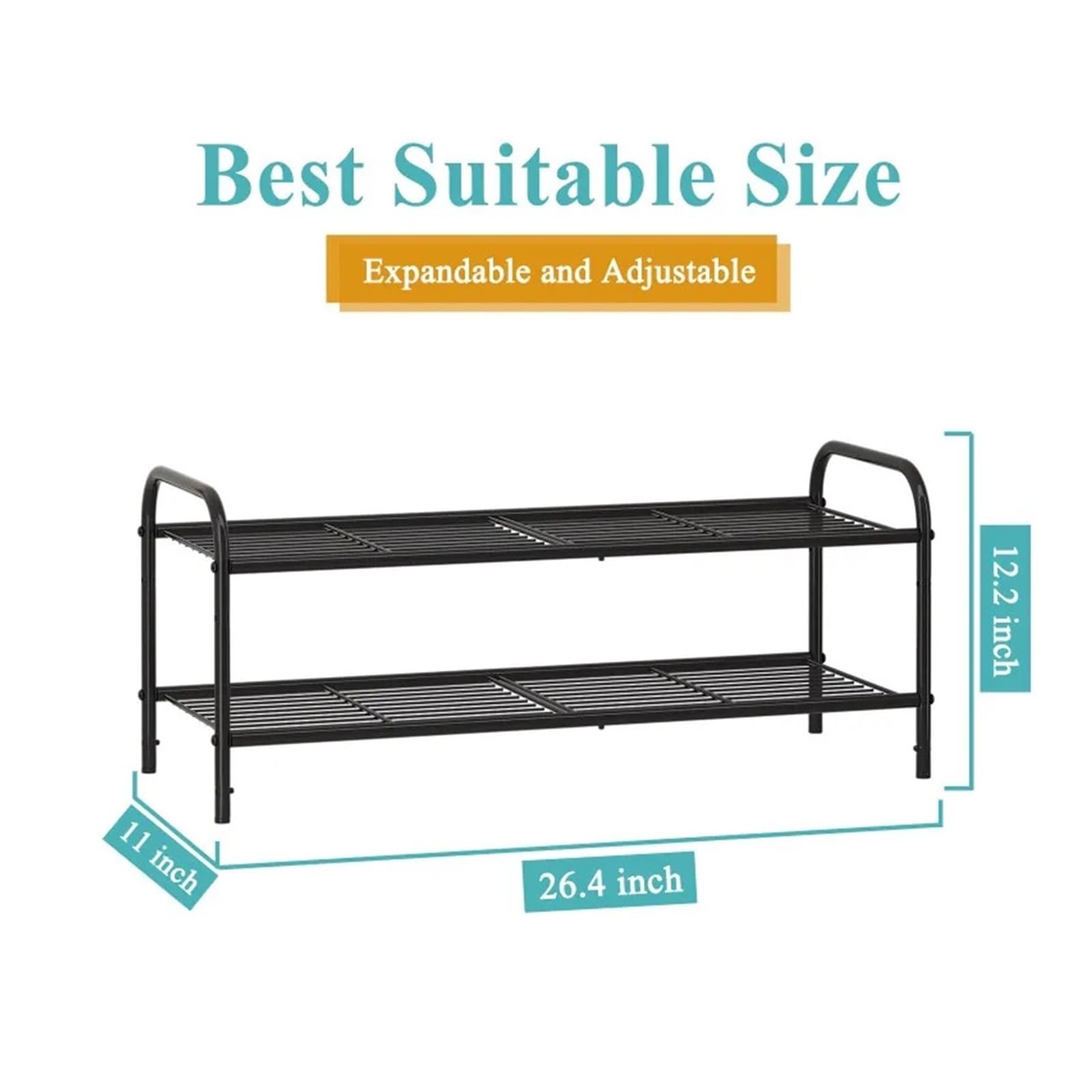 Estantería de Metal 3/4 Tier Multi-Layer Shoe Rack Space Saving Household