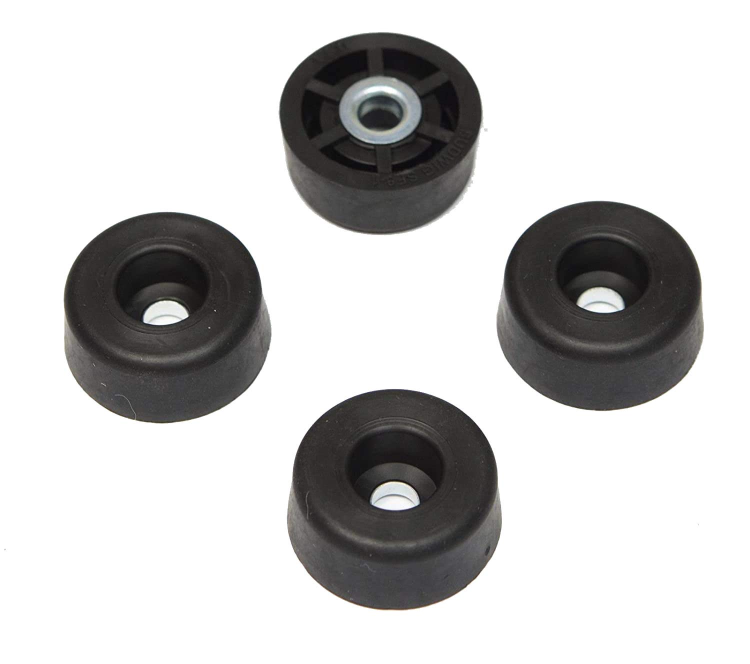 4 Medium Round #2 Rubber Feet - .375 H X .875 D - Made in USA - Food Safe, Cutting Boards, Electronics, Crafts, Woodworking