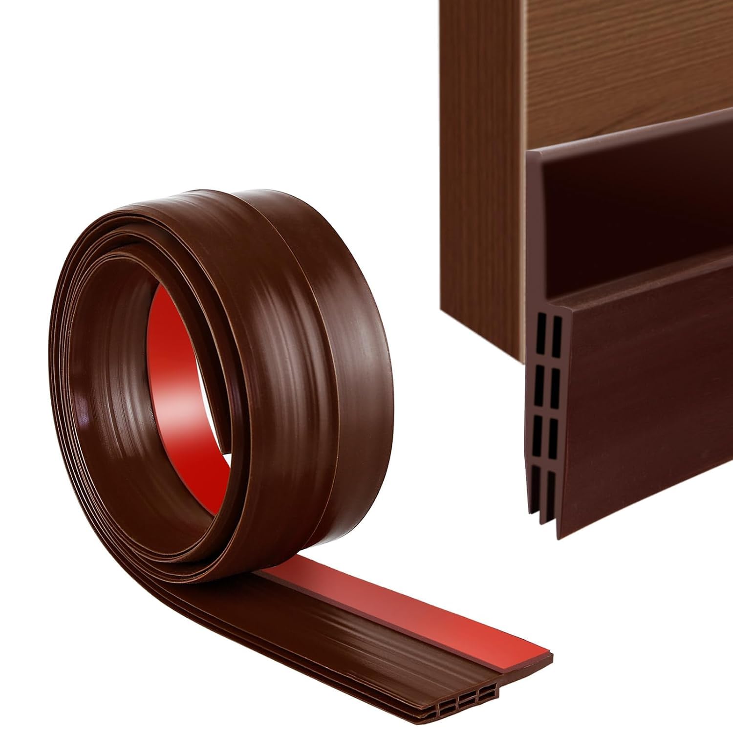 Rendol Enterprise Silicone Rubber Door Bottom Seal Strip - Self-Adhesive Under Door Sweep Weather Stripping, Anti-Noise, Anti-Bug in Brown, by RE (B0D1CPTD4Z) Amazon Price History, Amazon Price Tracker