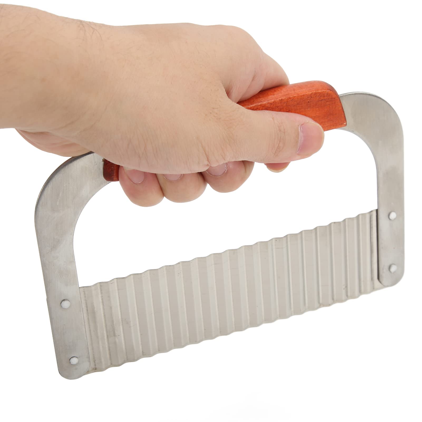Set di tagliasapone in Legno, Stampo per Tagliasapone in Legno con Stampo in Silicone con Taglierina Ondulata in Acciaio Inossidabile per la Produzione di Sapone Fai da Te