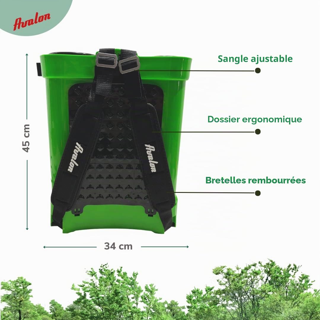 Avalon - Pulvérisateur sac à dos de 2 lances Pack avec pompe de rechange, batterie rechargeable, réservoir 16 l, vert, chargeur de 12 V et 1,7 A
