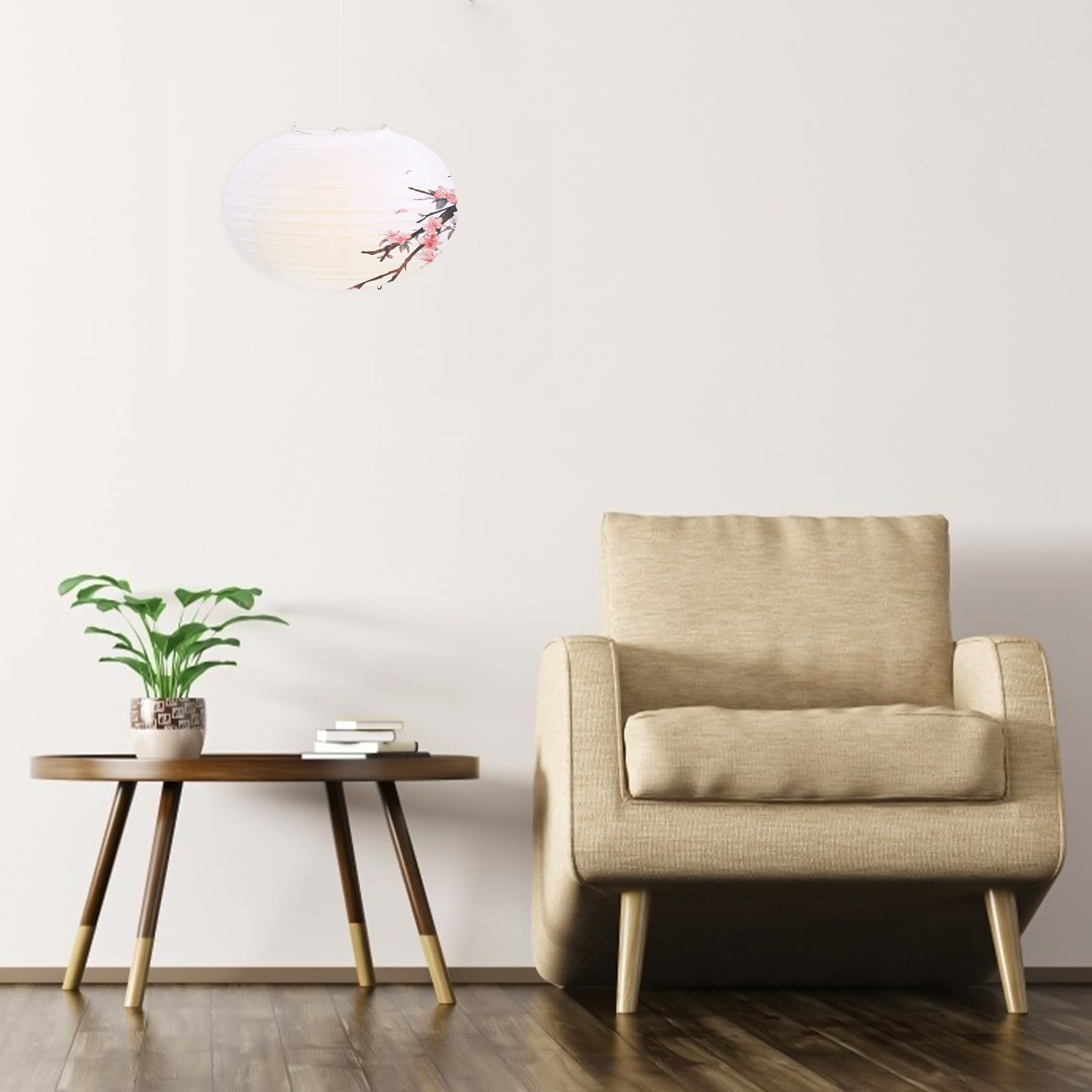 Abat-jour Papier Pliable Blanc 40x30 Cm - Pour Suspension, Décoration DIY, Fêtes, Maison