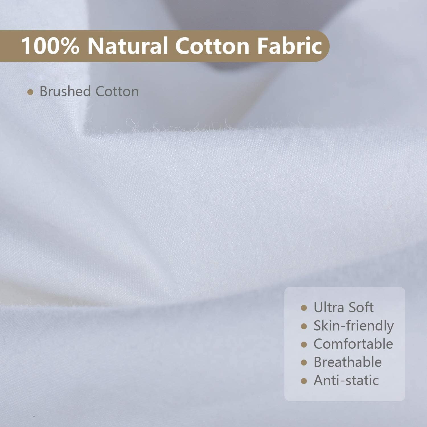 Goose Feathers Down Pillows for Sleeping(2 Pack),Standard(20inx26in)-White Bed Pillow Inserts,100% Cotton Cover,Sleeping Pillows for All Sleepers